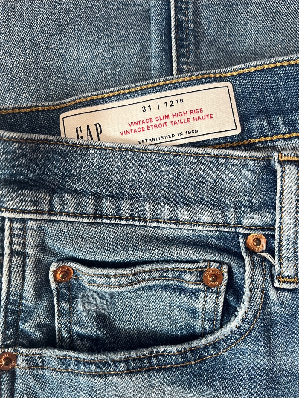 Gap vintage Highrise slim 12 tall